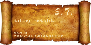 Sallay Teobalda névjegykártya